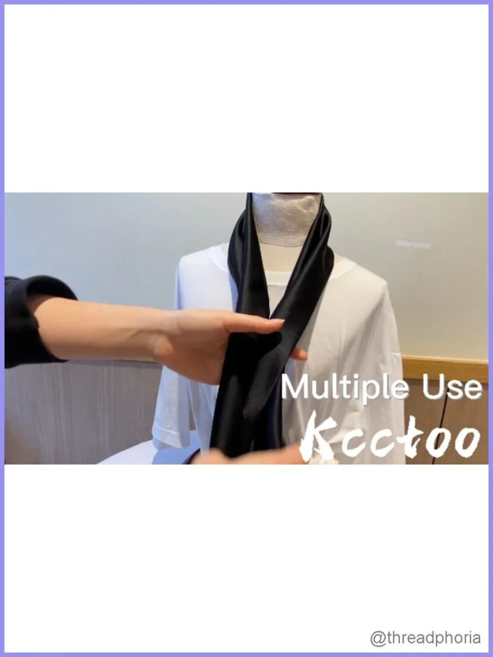 Long Satin Silk Head Scarf Neck Wrap Bag Hair Accessory